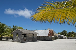 Atoll Prints: Cook Islands. Palmerston Island. Current population of 62 people, who own the island