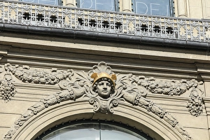 Jolly Sienda Prints: Copenhagen, Denmark. Greek gods, winged Mercury, Rococo architecture