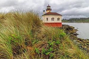 Pacific Coast Prints: Coquille River Lighthouse in Bandon, Oregon, USA