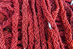 Jewelry Prints: Coral Necklaces, Tabarka, Tunisia, North Africa, Africa