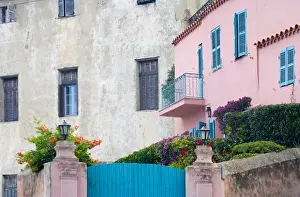 Corsica Prints: Corsica. France. Europe. Apartment building & house in Calvi