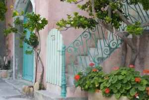 Corsica Prints: Corsica. France. Europe. Entrance to house in fishing village of Centuri (also called Camera)