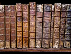 Library Prints: Corsica. France. Europe. Old books in Ajaccio municipal library