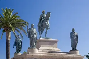 Napoleon Prints: Corsica. France. Europe. Statue of Napoleon at Place De Gaulle (De Gaulle Square)