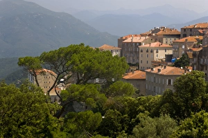 Old Fashioned Prints: Corsica. France. Europe. Village of Sartene