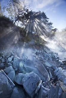 Images Dated 26th January 2009: Costa Rica, Guanacaste Province, Miravalles, Steam rises up from fumarole in volcanic