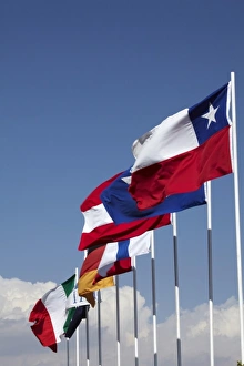 Gliding Grand Prix Prints: Country Flags at FAI World Sailplane Grand Prix, Santiago, Chile, South America