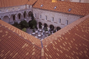 Convent Prints: The courtyard of the former convent of Saint Claire. Old Town Dubrovnik. Croatia