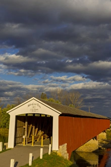 Medora Prints: Covered Bridge over the East Fork of the White River in Medora, Indiana, USA