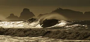 Steve Mohlenkamp Prints: Crashing waves in the Pacific Ocean off northern California