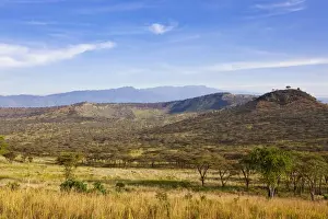 Crater Prints: The Crater Area in Queen Elizabeth National Park with view of the Rwenzori (Ruwenzori) Mountains