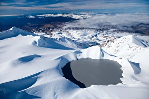 Crater Prints: Crater Lake, Mt Ruapehu, Tongariro National Park, Central Plateau, North Island