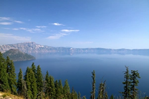 Smoke Prints: Crater Lake shrouded in smoke from forest fires in Crater Lake National Park located