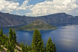 Wizard Island Prints: Crater Lake and Wizard Island; Crater Lake National Park; Oregon; USA