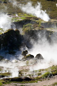 Images Dated 9th July 2006: Craters of the Moon Thermal Area, near Taupo, North Island, New Zealand - aerial