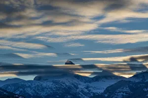 Backlit Prints: crepuscular rays coming off Teton Peaks from the west