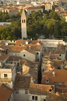 Siena Prints: Croatia, Dalmatia, Split. View of Split from top of Campanile (bell tower) of Cathedral of St
