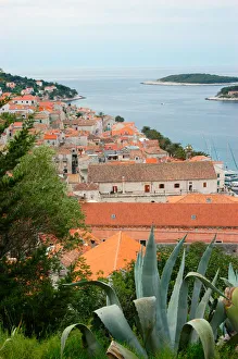 Images Dated 2002: Croatia, Dalmatian Coast, Hvar, view of the town, harbor, boats