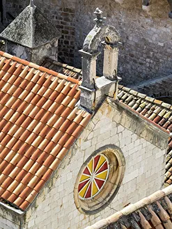Dalmatia Coast Prints: Croatia, Dubrovnik. Rooftop view of the Church of the Annunciation