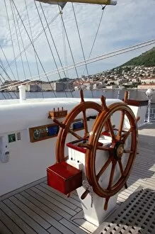 Images Dated 3rd October 2004: Croatia, Dubrovnik, Royal Clipper helm