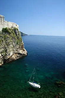 Images Dated 5th July 2010: Croatia, Dubrovnik. Sailboat drifts in the summer sun in the Adriatic Sea