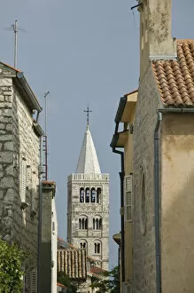 Images Dated 27th May 2007: CROATIA, Kvarner Region, RAB ISLAND, RAB TOWN. St. Mary the Great Cathedral Tower