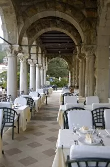 Croatia, Opatija, Millennium Hotel veranda restaurant
