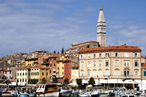 Rovinj Prints: Croatia. Rovinj. View of the city with the St. Euphemia. Church. Istrian Peninsula