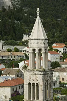 Images Dated 22nd May 2007: CROATIA, Southern Dalmatia, HVAR Island, HVAR TOWN. Town View with St. Marko Church
