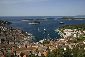 Images Dated 23rd May 2007: CROATIA-Southern Dalmatia-Hvar Island-Hvar Town: Hvar Yacht Harbor from Fortress