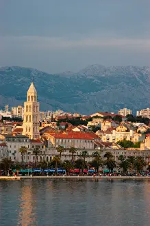 Images Dated 2002: Croatia- Split, view of town and Diocletians ferry from Marjan Hotel near marina