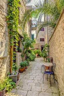 Quaint Prints: Croatia, Stari Grad. Private walkway in town