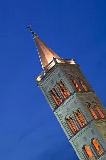 Images Dated 26th May 2007: Croatia, Zadar Region, ZADAR. Tower of the Cathedral of St. Anastasia / Evening