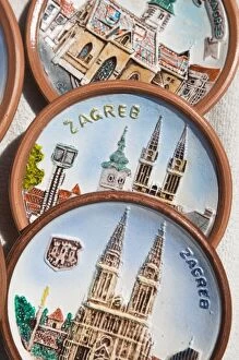 Images Dated 2nd May 2007: Croatia-Zagreb. Dolac Market: Zagreb Souvenir Plates