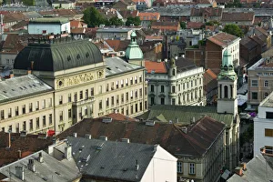 Images Dated 2nd May 2007: Croatia-Zagreb. Downtown View from Upper Town