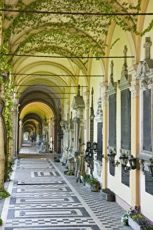 Images Dated 2nd May 2007: Croatia-Zagreb. Mirogoj Cemetery- Crypt Passageway. One of the Most Beautiful Cemeteries