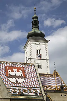 Images Dated 1st May 2007: Croatia-Zagreb. Old Town Zagreb-St. Marks Church (b.1880)