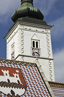 Images Dated 1st May 2007: Croatia-Zagreb. Old Town Zagreb-St. Marks Church (b.1880)