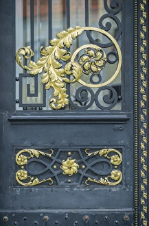 Croatian Prints: Croatia, Zagreb, Parliament Door
