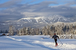 Exercise Prints: Cross country skiing at Whitefish, Montana, USA