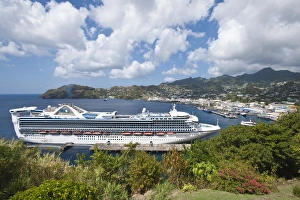 Images Dated 23rd January 2010: Cruise ship in Kingstown, harbour St. Vincent & The Grenadines