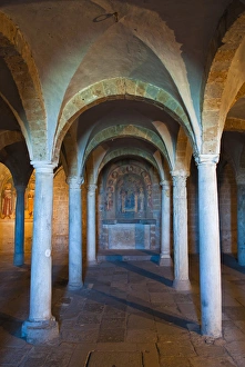Images Dated 17th August 2012: Crypt of San Pietro Church, Tuscania, Viterbo Province, Latium, Italy