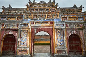 Vietnam Prints: Cua Tho Chi gate, historic Hue Citadel (Imperial City), Hue, North Central Coast, Vietnam