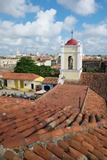 Center Prints: Cuba, Camaguey. Rooftop view of town from the historical center