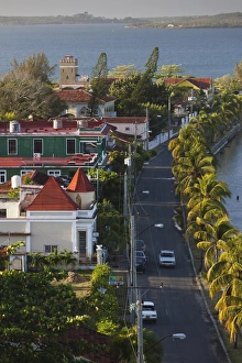 Images Dated 9th March 2012: Cuba, Cienfuegos Province, Cienfuegos, Punta Gorda, elevated view of Punta Gorda point