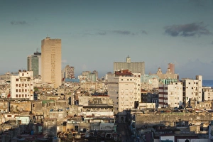 Images Dated 18th March 2012: Cuba, Havana, Central Havana, elevated view, dawn