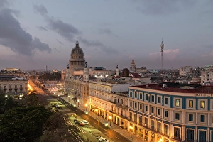Prints of Cuba, Havana. El Capitolio. National Capitol Building and Gran Teatro de la Habana Images Dated 2024 December: Cuba, Havana. El Capitolio. National Capitol Building and Gran Teatro de la Habana