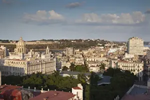 Nation Prints: Cuba, Havana, elevated city view above Museo de la Revolucion and Havana Vieja, late