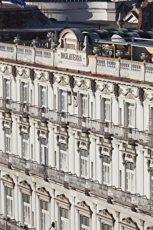 Communist Prints: Cuba, Havana, elevated view of the Hotel Inglaterra