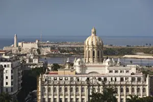 Nation Prints: Cuba, Havana, Havana Vieja, elevated view of the Museo de la Revolucion museum